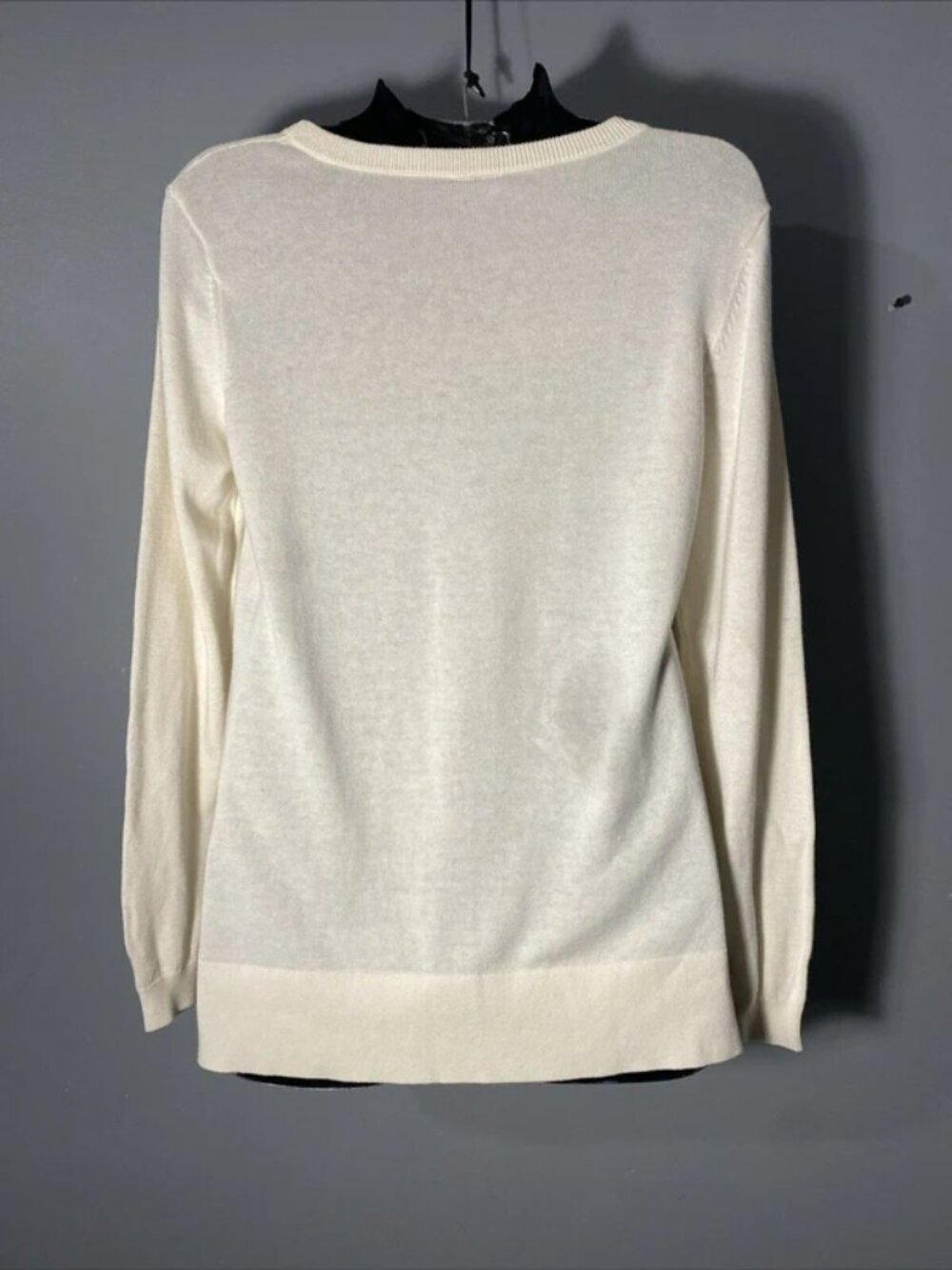 Vintage Le Tigre Womens Tunic Sweaters Cotton Owl Gold White - Picture 5 of 5